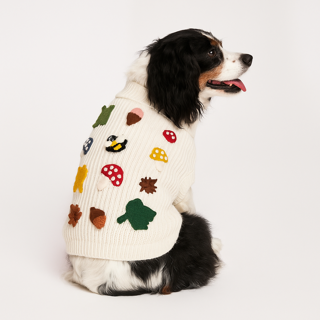 Found My Animal Fall Leaves 3D Icon Dog Sweater