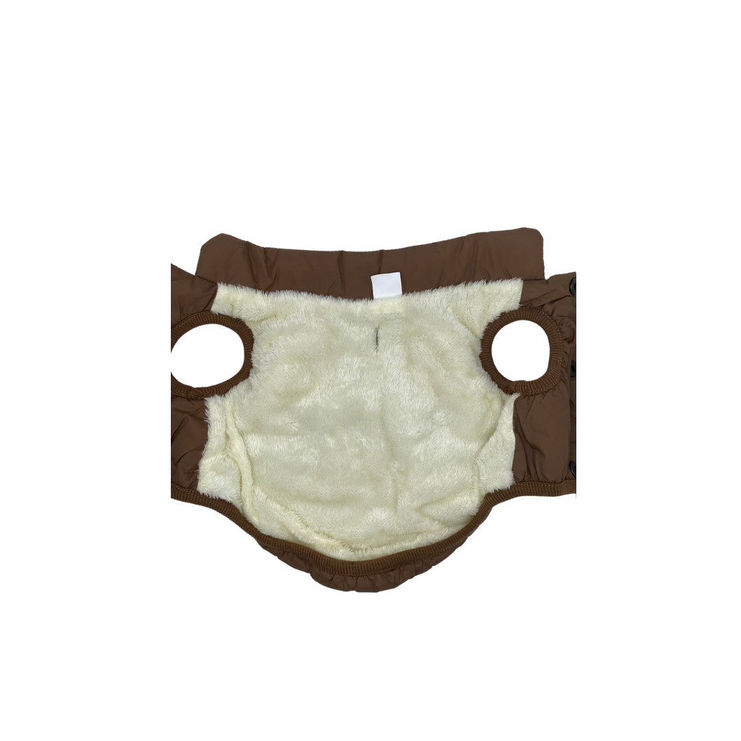 Sherpa-Lined Dog Jacket – Mocha or Pink (Small)