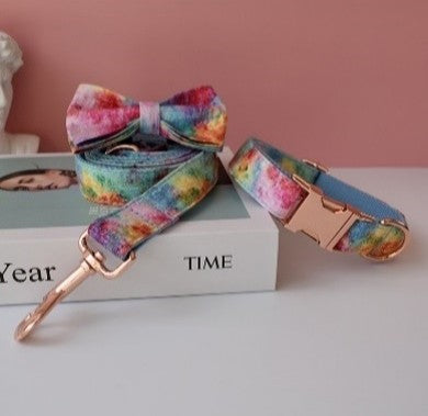Classic Dog Collar & Bowtie Set - Tie Dyed