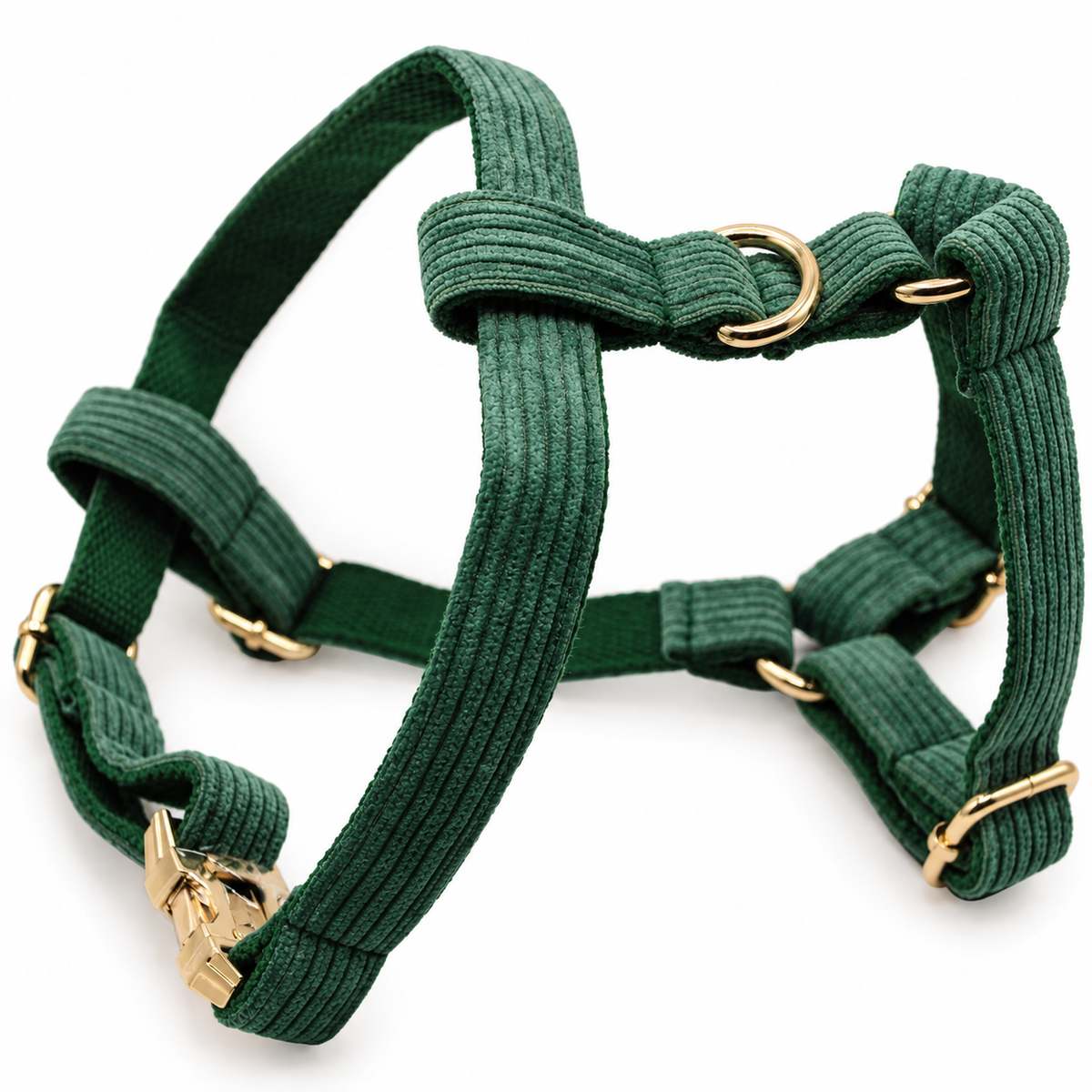 Dark Green Corduroy Adjustable Harness