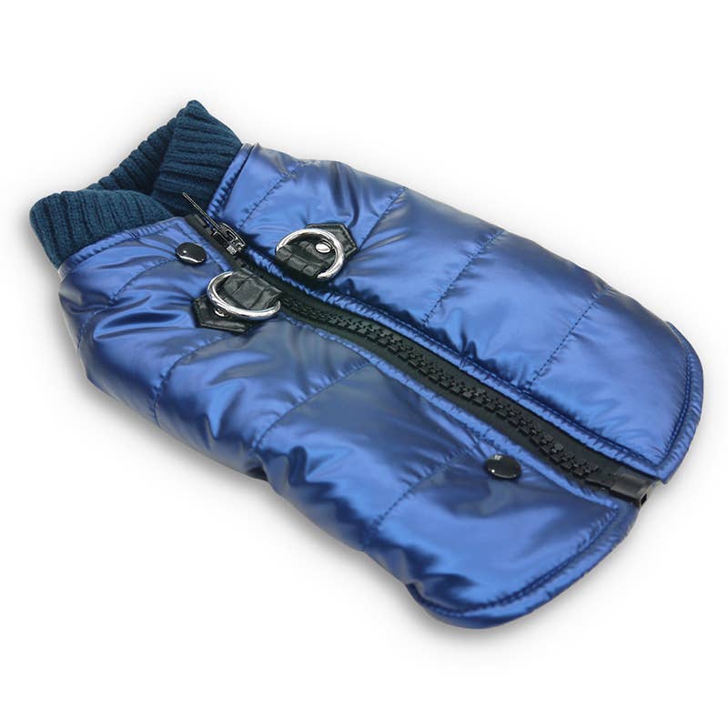 Runner Coat Metallic Blue