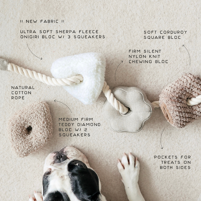 ENRICHMENT DOG TOY /BLOCS: NUDE