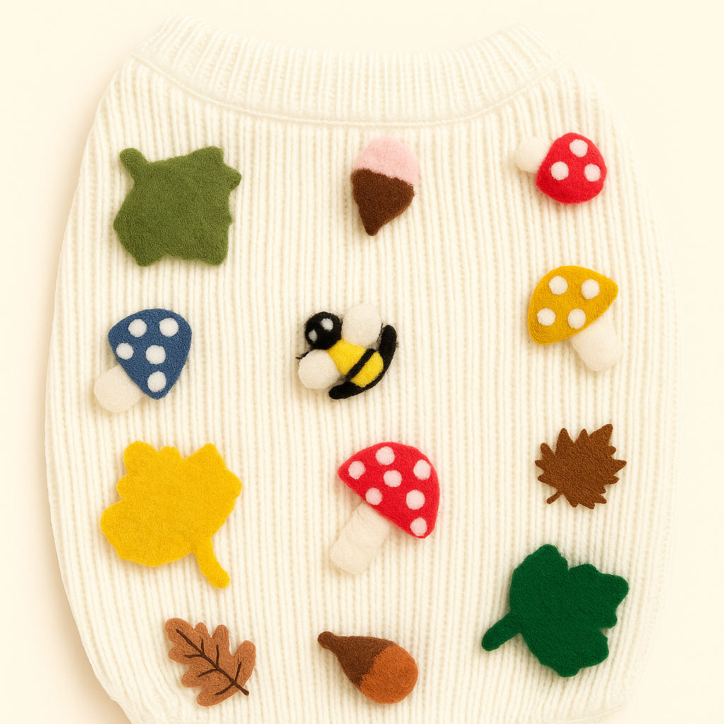 Found My Animal Fall Leaves 3D Icon Dog Sweater