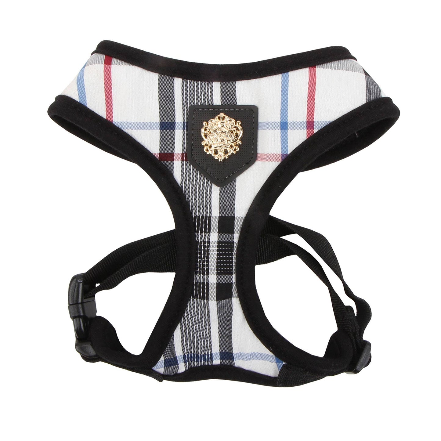 Dog Harness Over-the-Head Checkered Pattern: S / BEIGE