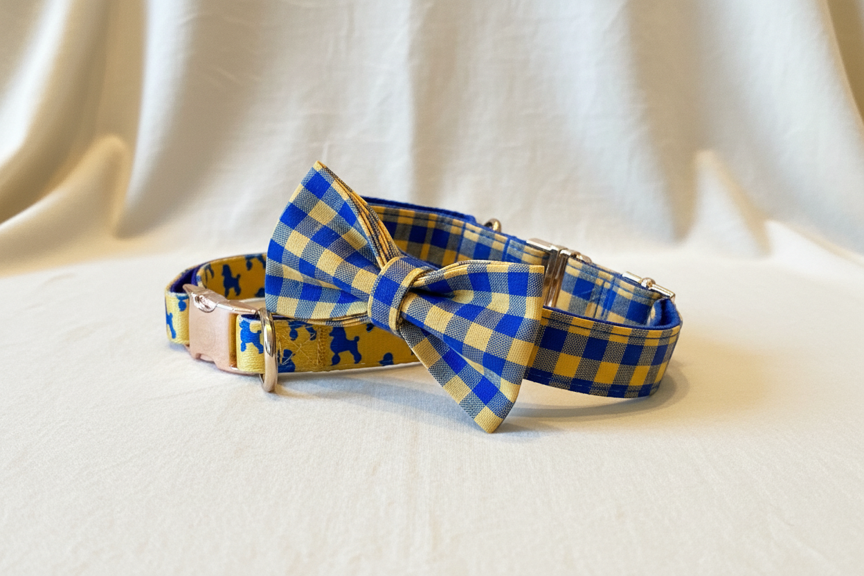 The Walking Dog Set-Blue Yellow Plaid