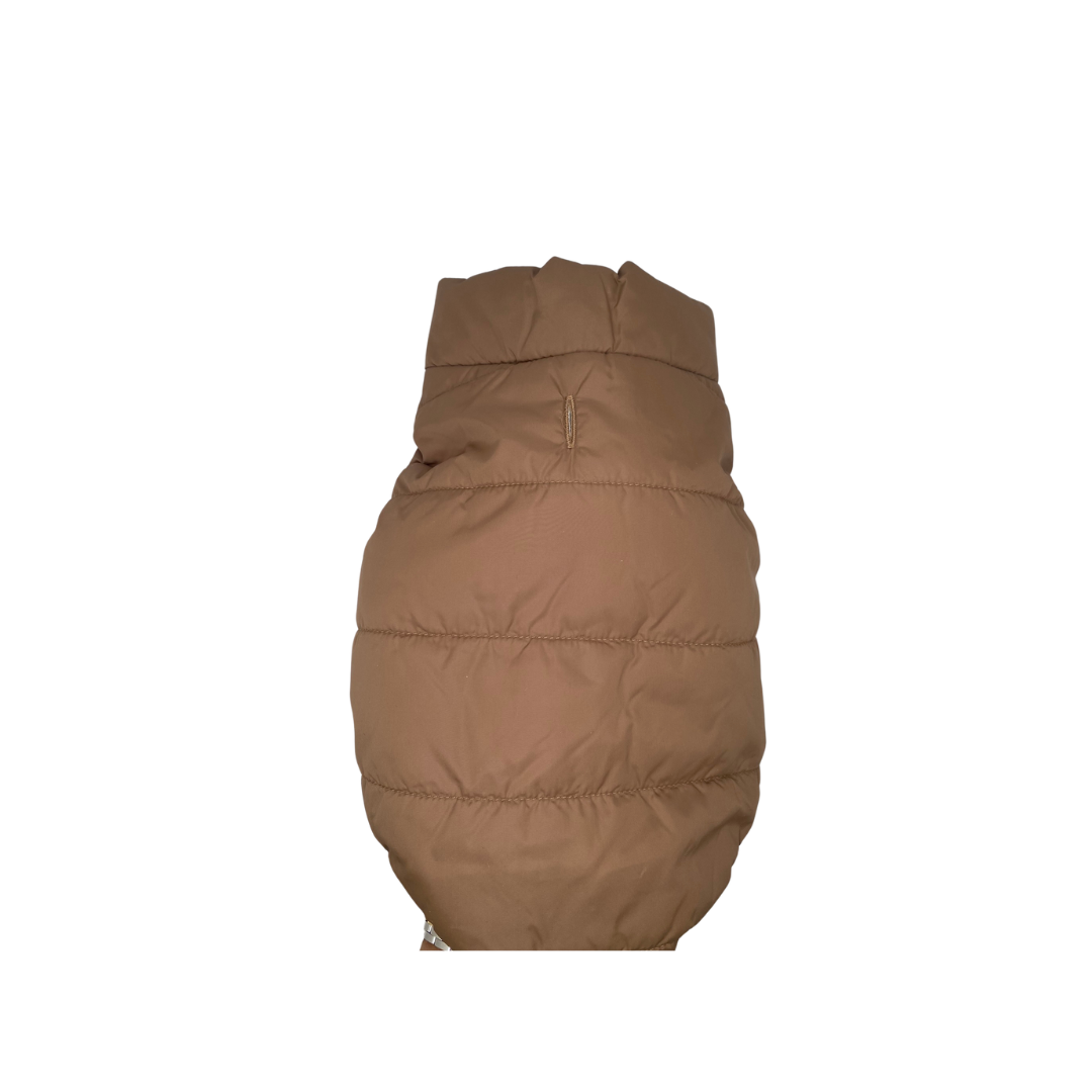 Sherpa-Lined Dog Jacket – Warmth and Style in Mocha or Pink: S