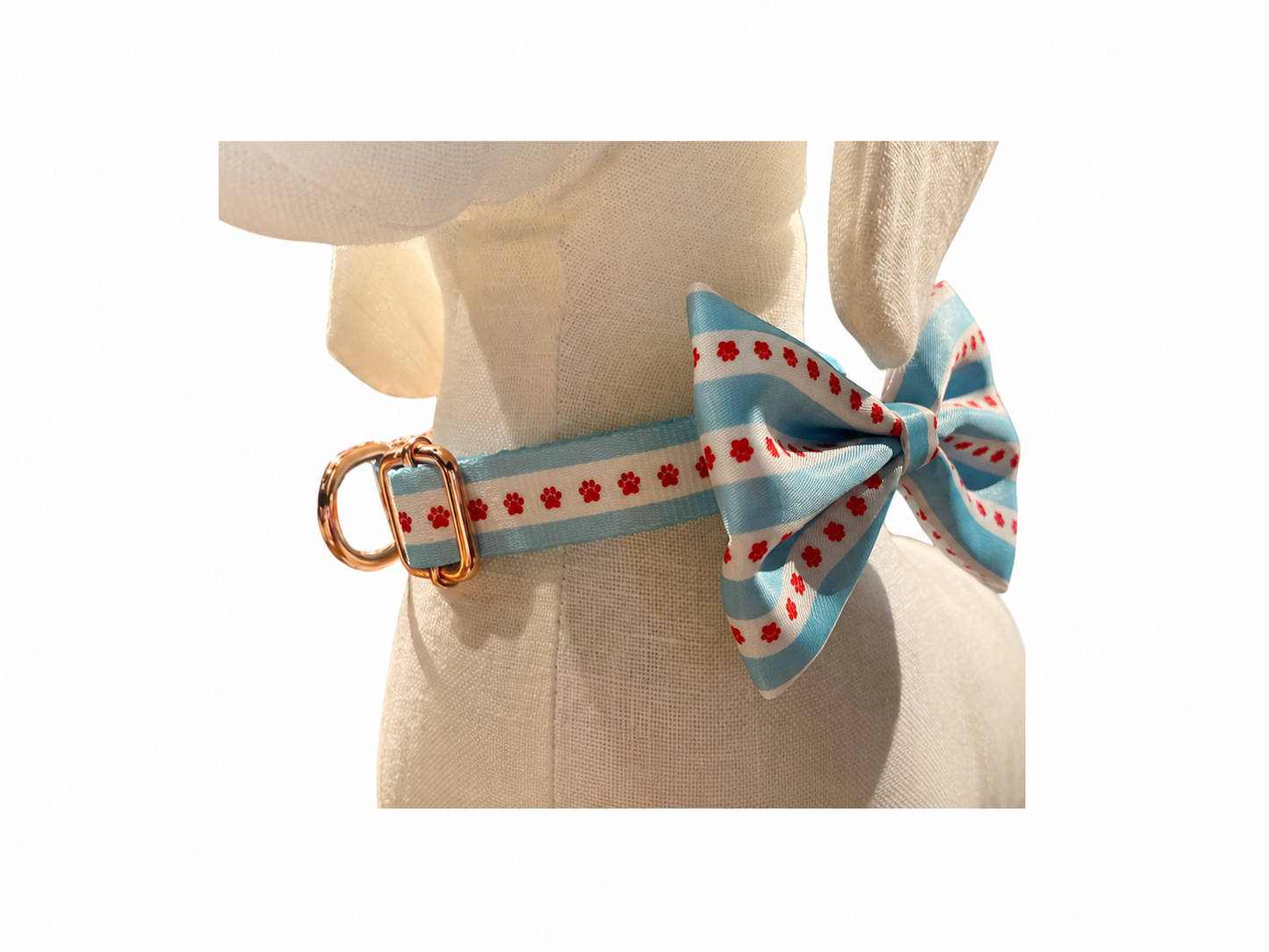 Misty's Closet Chicago Edition — Chicago Flag-Inspired Dog Collar + Bowtie Set