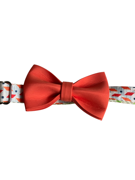 White Village Dog Bowtie Set | Limited Edition Holiday