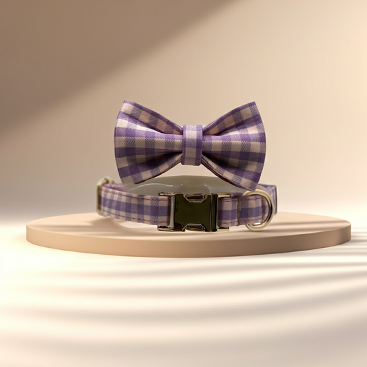 The Walking Dog Set - Pink/Violet Plaid