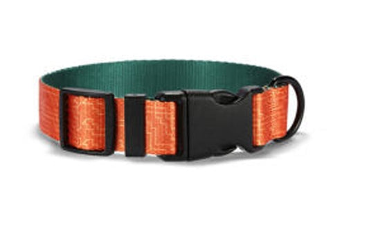 Orange Maze Halloween Dog Collar
