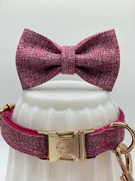 The Pink Suit Bow Tie & Collar Set