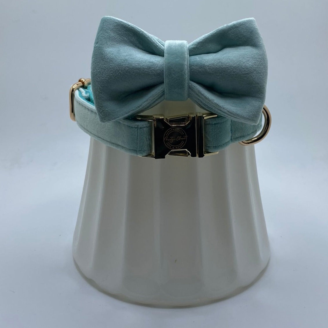 The Powder Blue Bow Tie & Collar Set