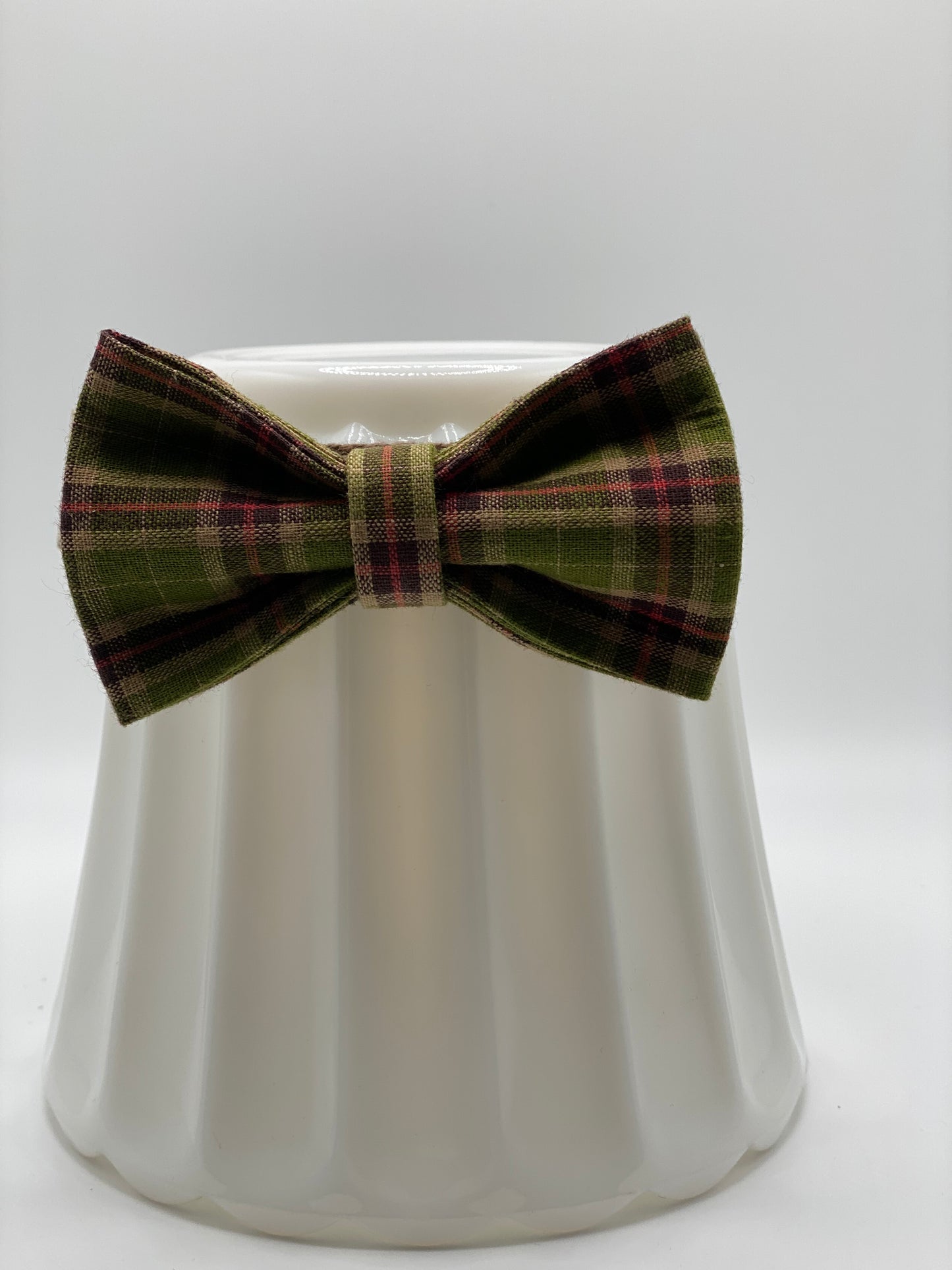 Dog Bowtie and Collar Set-The Green Plaid w/green