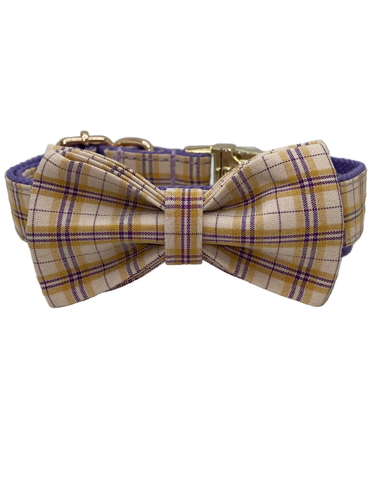 The Walking Dog Set - Yellow and Purple Plaid