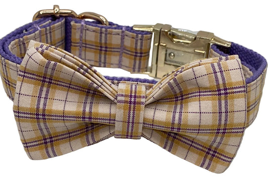 The Walking Dog Set - Yellow and Purple Plaid