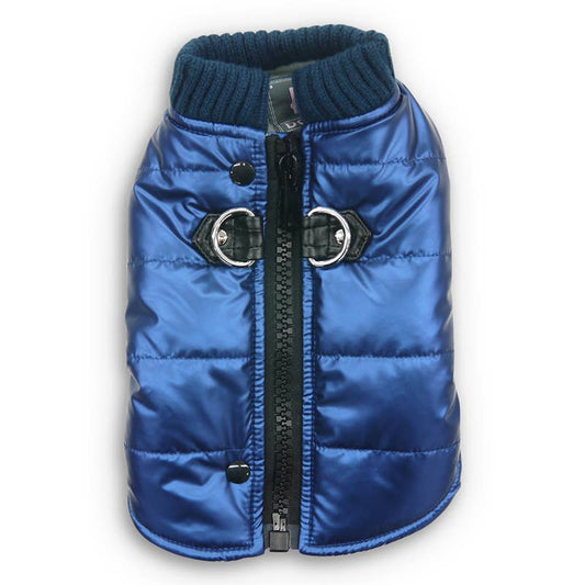 Runner Coat Metallic Blue