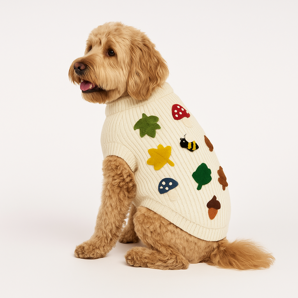 Found My Animal Fall Leaves 3D Icon Dog Sweater