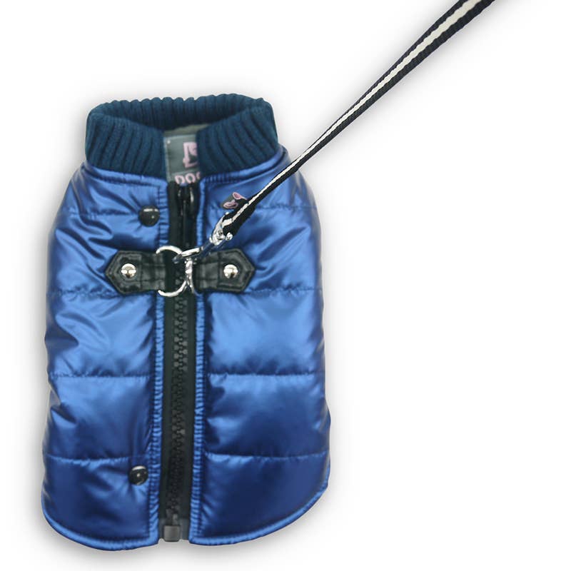 Runner Coat Metallic Blue