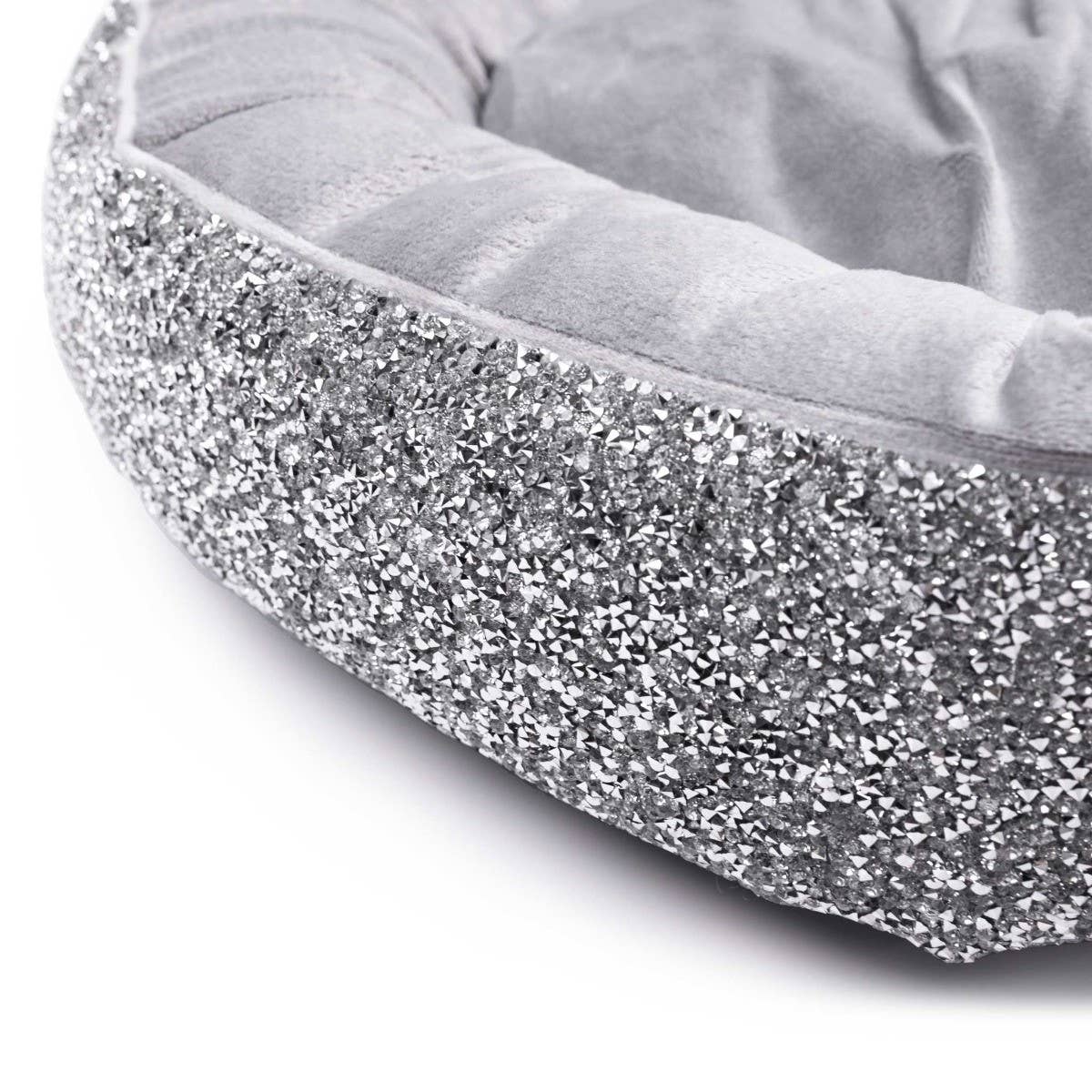 Silver Round Pet Bed: Small 20"