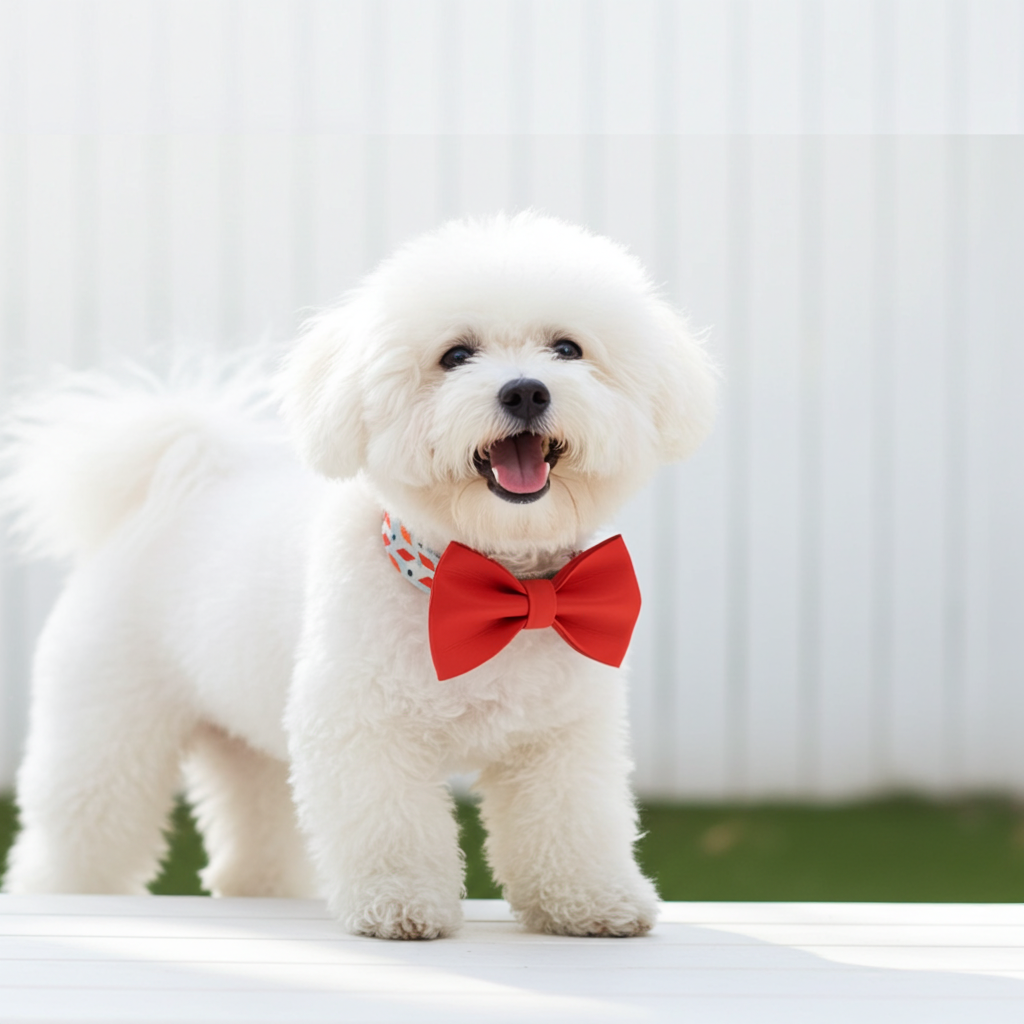 White Village Dog Bowtie Set | Limited Edition Holiday