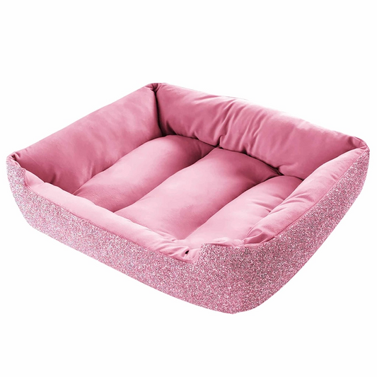 Square Rhinestone Dog Beds: Small 17x21