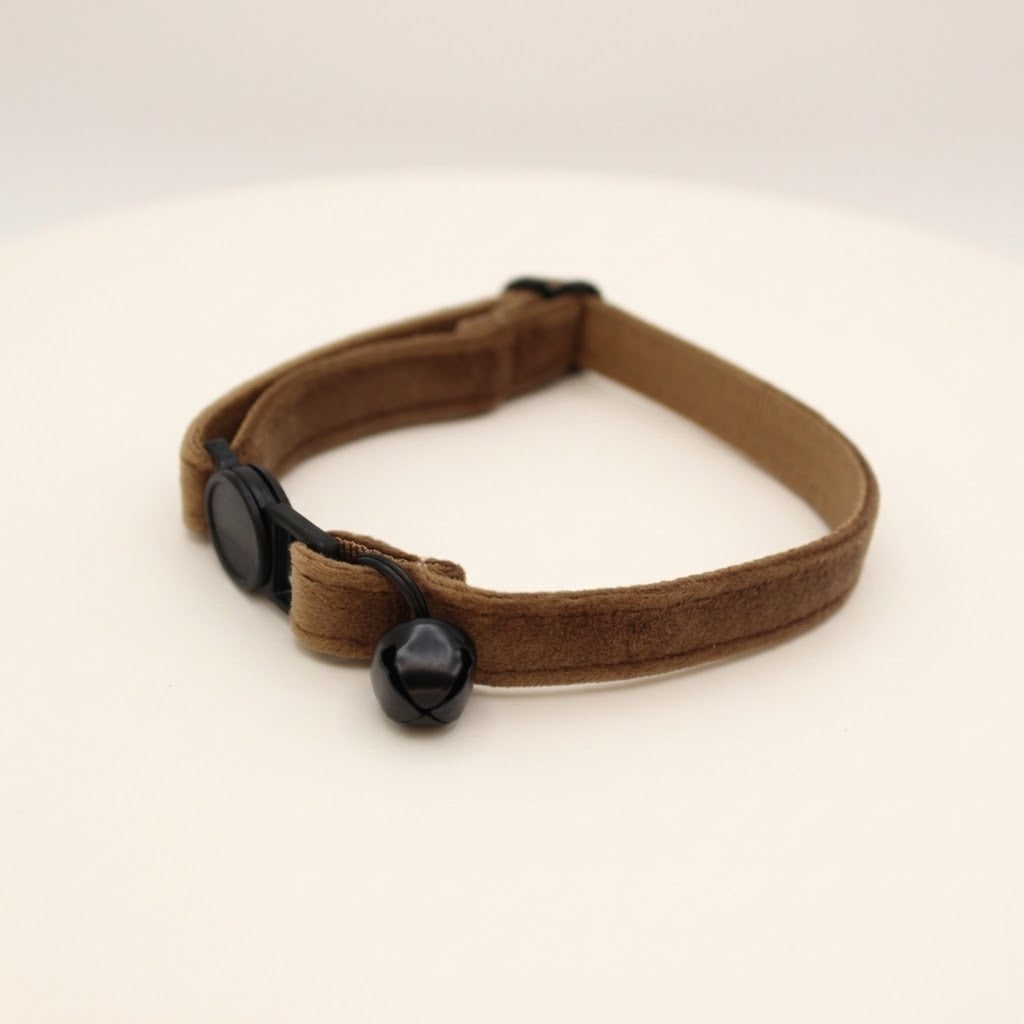 Velvet Mocha Cat Collar