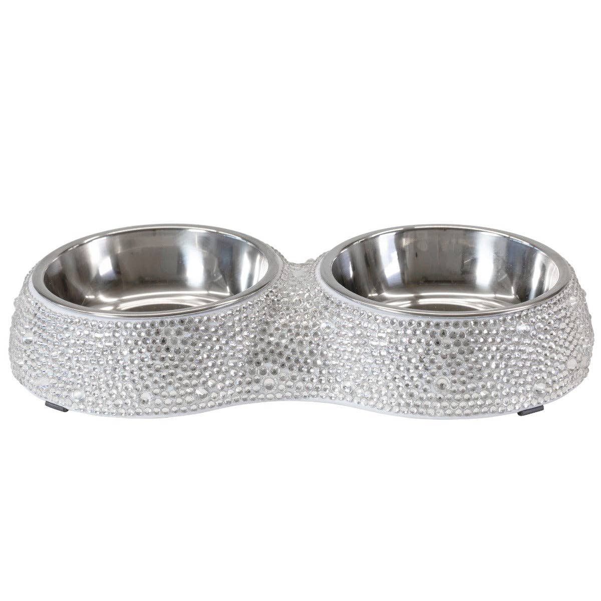 Bling Pet Bowl - Medium Size Rhinestone Decorated Dog Or Cat Dish