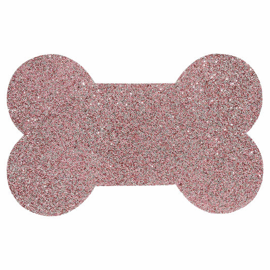 Rhinestone Dog Bone Placemat: Pink