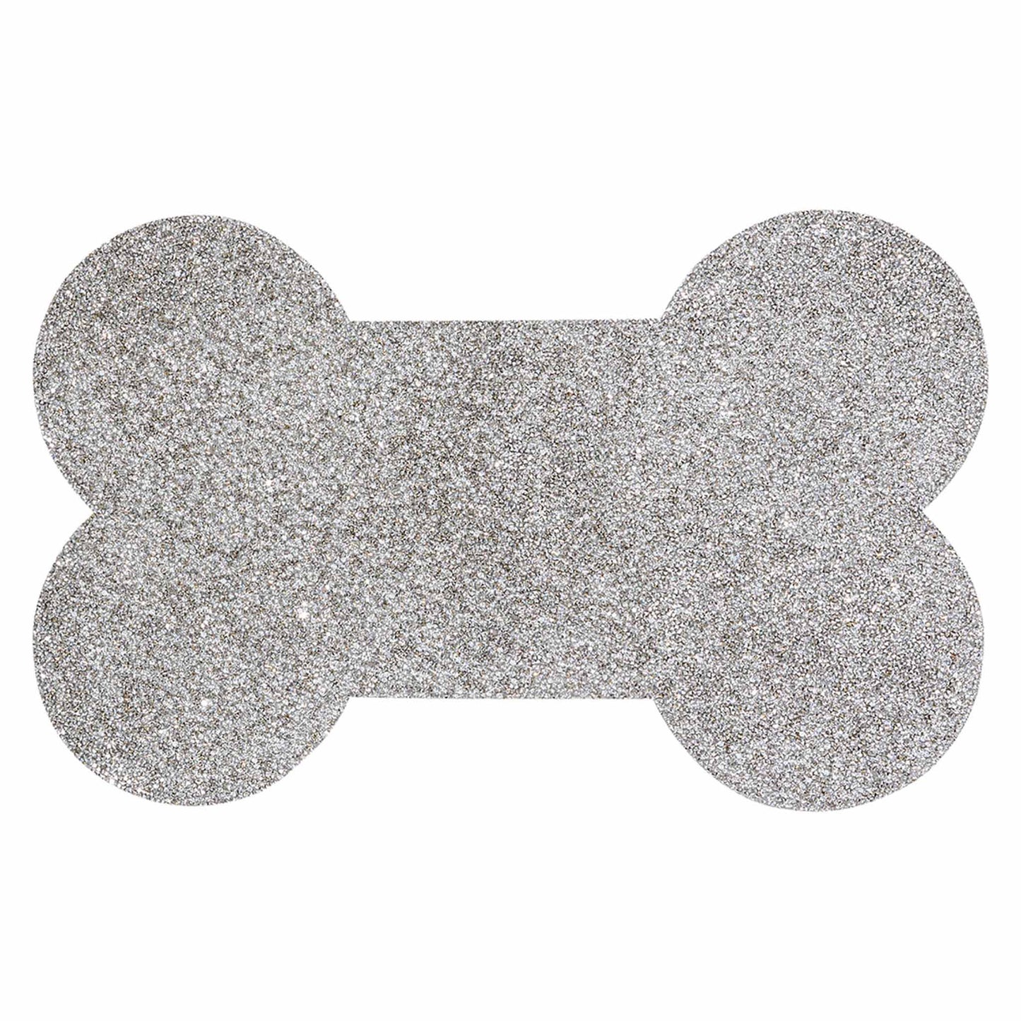 Rhinestone Dog Bone Placemat: Silver